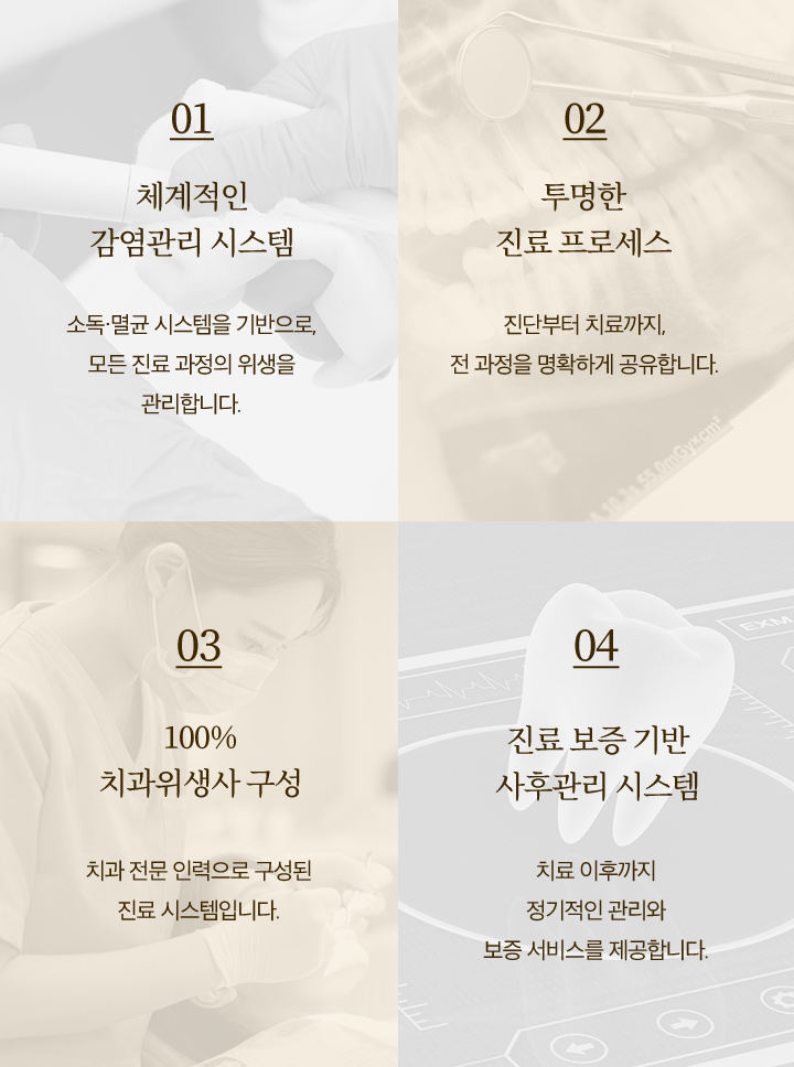 환자의 입장에서 충분히 고민하고, 전문적인 기준에 따라 정밀하게 진료합니다.